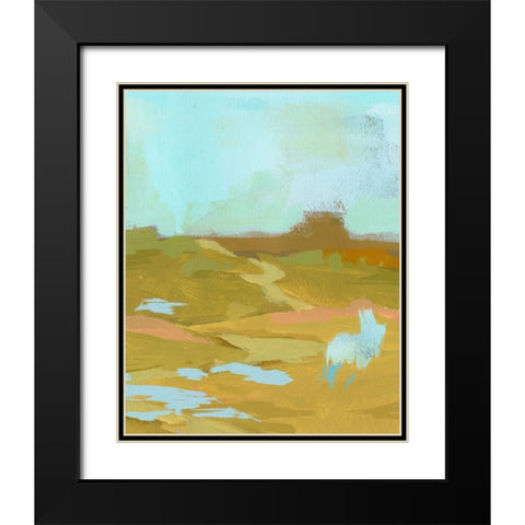 Folk Hills I Black Modern Wood Framed Art Print with Double Matting by Green, Jacob