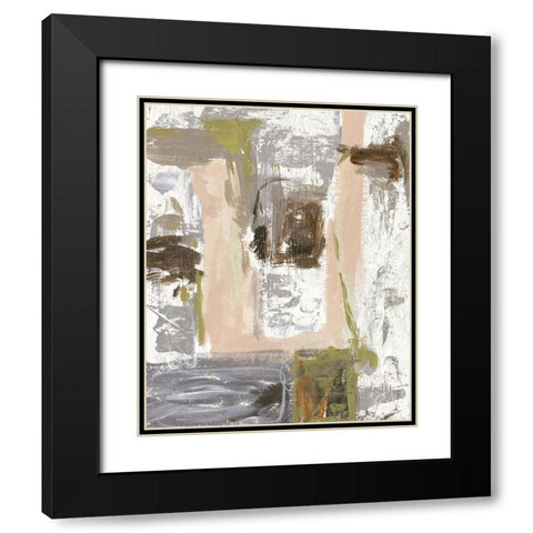 Facets I Black Modern Wood Framed Art Print with Double Matting by Wang, Melissa