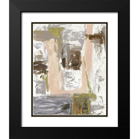 Facets I Black Modern Wood Framed Art Print with Double Matting by Wang, Melissa