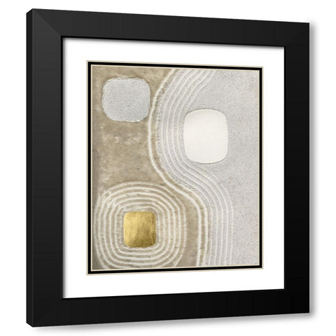 Golden Ishi I Black Modern Wood Framed Art Print with Double Matting by Lam, Vanna