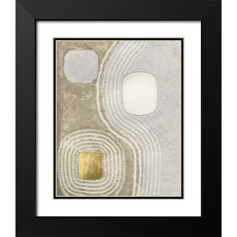 Golden Ishi I Black Modern Wood Framed Art Print with Double Matting by Lam, Vanna
