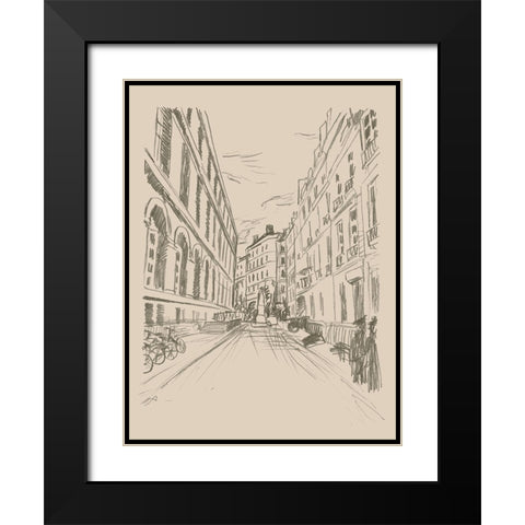 City Sketches II Black Modern Wood Framed Art Print with Double Matting by Vess, June Erica