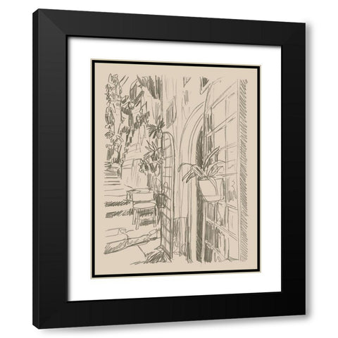 City Sketches III Black Modern Wood Framed Art Print with Double Matting by Vess, June Erica