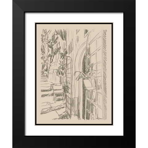 City Sketches III Black Modern Wood Framed Art Print with Double Matting by Vess, June Erica