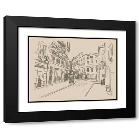 City Sketches VI Black Modern Wood Framed Art Print with Double Matting by Vess, June Erica