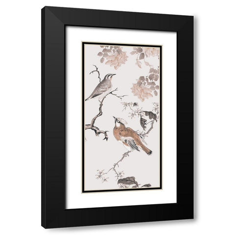 Birds of Asia I Black Modern Wood Framed Art Print with Double Matting by Haase, Andrea