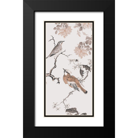 Birds of Asia I Black Modern Wood Framed Art Print with Double Matting by Haase, Andrea