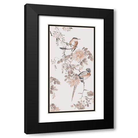 Birds of Asia II Black Modern Wood Framed Art Print with Double Matting by Haase, Andrea