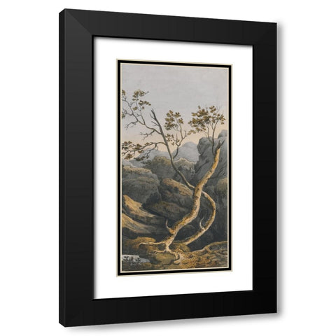Chinese Landscape I Black Modern Wood Framed Art Print with Double Matting by Haase, Andrea