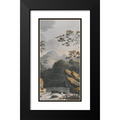 Chinese Landscape II Black Modern Wood Framed Art Print with Double Matting by Haase, Andrea