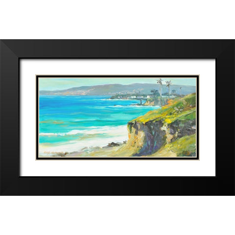 Coast Cliffs Black Modern Wood Framed Art Print with Double Matting by Stevens, Allayn