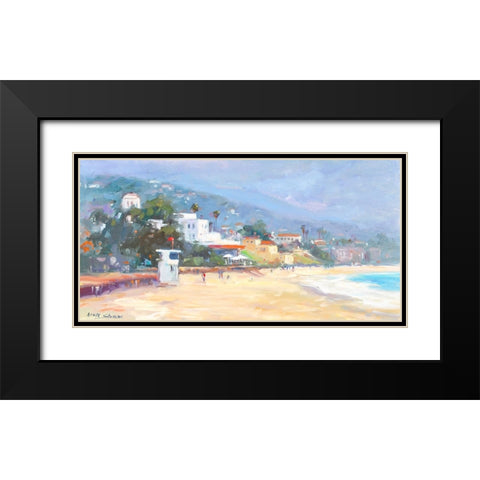 Newport Beach Black Modern Wood Framed Art Print with Double Matting by Stevens, Allayn