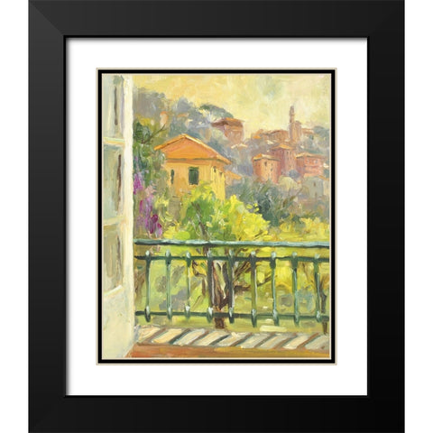 Tuscan Window Black Modern Wood Framed Art Print with Double Matting by Stevens, Allayn