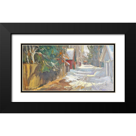 Neighborhood Drive Black Modern Wood Framed Art Print with Double Matting by Stevens, Allayn