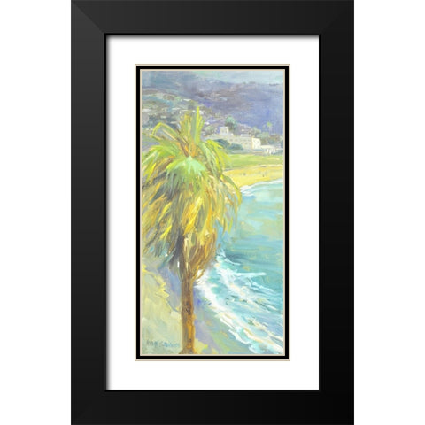Palm Sway Black Modern Wood Framed Art Print with Double Matting by Stevens, Allayn