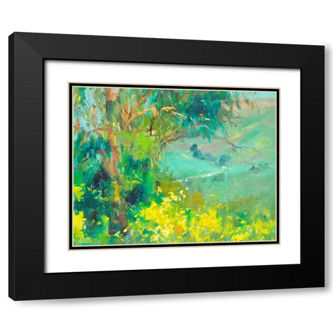The Valley Black Modern Wood Framed Art Print with Double Matting by Stevens, Allayn