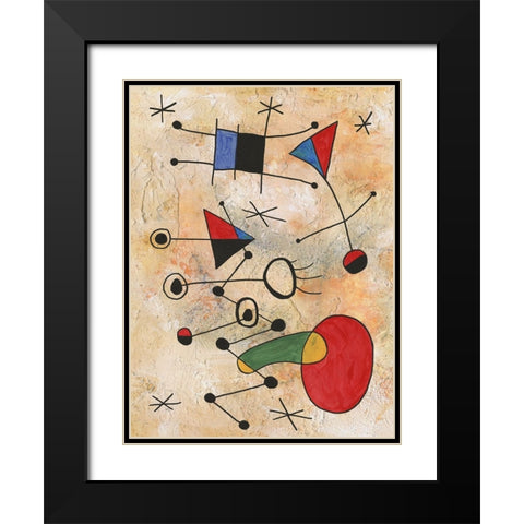 Miro Memoirs III Black Modern Wood Framed Art Print with Double Matting by Willett, Michael