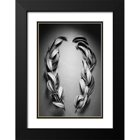 Brackets Black Modern Wood Framed Art Print with Double Matting by Rosenthal, Berry