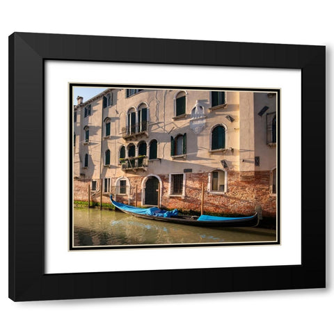 Good Morning Venice Black Modern Wood Framed Art Print with Double Matting by Head, Danny