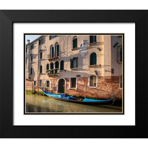 Good Morning Venice Black Modern Wood Framed Art Print with Double Matting by Head, Danny
