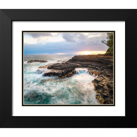 North Shore Black Modern Wood Framed Art Print with Double Matting by Head, Danny