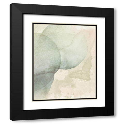 Softwash Abstract  II Black Modern Wood Framed Art Print with Double Matting by Hunziker, Steve