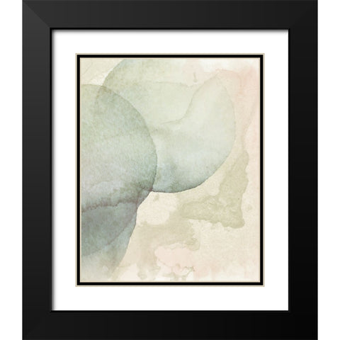 Softwash Abstract  II Black Modern Wood Framed Art Print with Double Matting by Hunziker, Steve