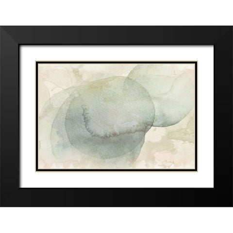 Softwash Abstract  III Black Modern Wood Framed Art Print with Double Matting by Hunziker, Steve