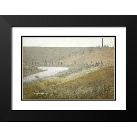 Bend in Road 29 Black Modern Wood Framed Art Print with Double Matting by Vest, Chris