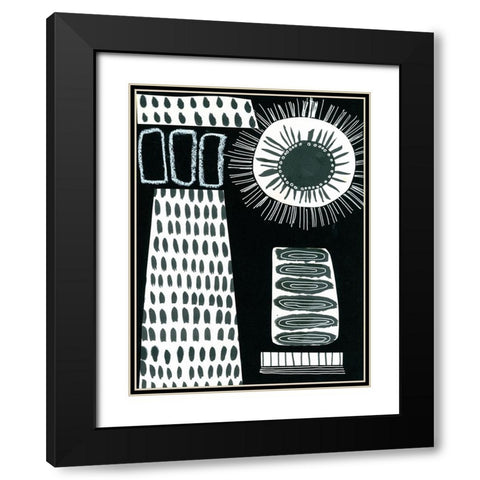 BAndW Fun I Black Modern Wood Framed Art Print with Double Matting by Moore, Regina