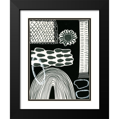 BAndW Fun V Black Modern Wood Framed Art Print with Double Matting by Moore, Regina
