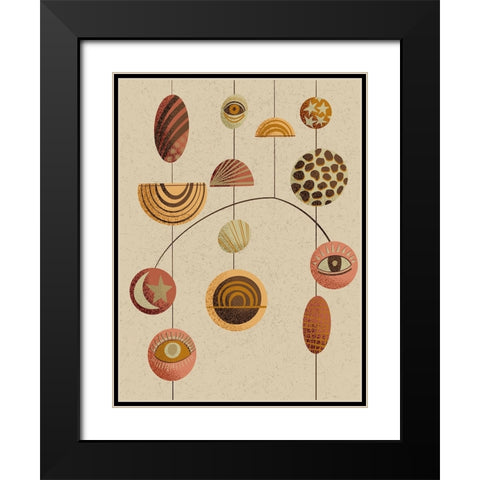 Boho Chimes  I Black Modern Wood Framed Art Print with Double Matting by Moore, Regina