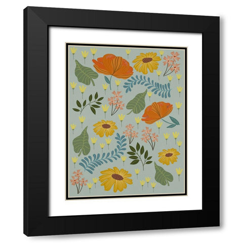 Pick A Daisy I Black Modern Wood Framed Art Print with Double Matting by Moore, Regina