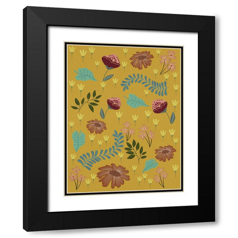 Pick A Daisy II Black Modern Wood Framed Art Print with Double Matting by Moore, Regina