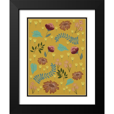 Pick A Daisy II Black Modern Wood Framed Art Print with Double Matting by Moore, Regina