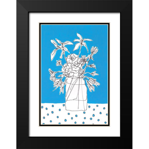 Floral Jardiniere I Black Modern Wood Framed Art Print with Double Matting by Moore, Regina