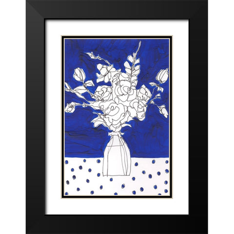 Floral Jardiniere II Black Modern Wood Framed Art Print with Double Matting by Moore, Regina