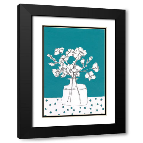 Floral Jardiniere IV Black Modern Wood Framed Art Print with Double Matting by Moore, Regina