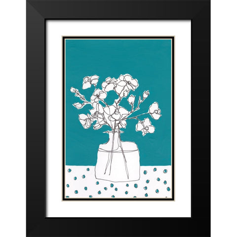 Floral Jardiniere IV Black Modern Wood Framed Art Print with Double Matting by Moore, Regina
