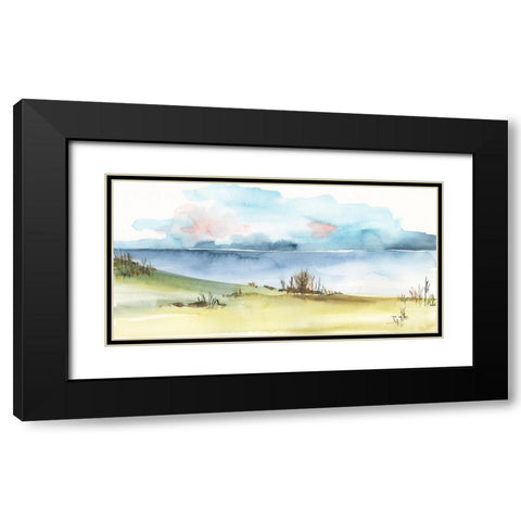 Timid Landscape I Black Modern Wood Framed Art Print with Double Matting by Moore, Regina
