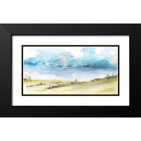 Timid Landscape II Black Modern Wood Framed Art Print with Double Matting by Moore, Regina