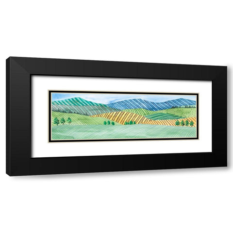 Striped Landscape II Black Modern Wood Framed Art Print with Double Matting by Moore, Regina