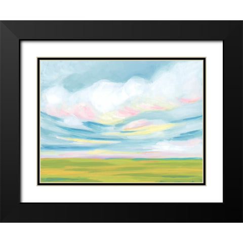 Dreamy Fields II Black Modern Wood Framed Art Print with Double Matting by Vess, June Erica