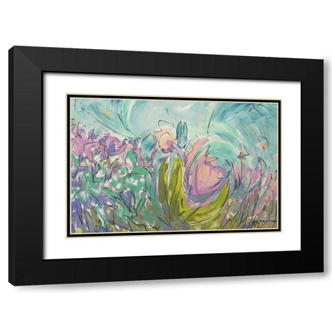 Heart Dance Black Modern Wood Framed Art Print with Double Matting by Fagan, Dorothy