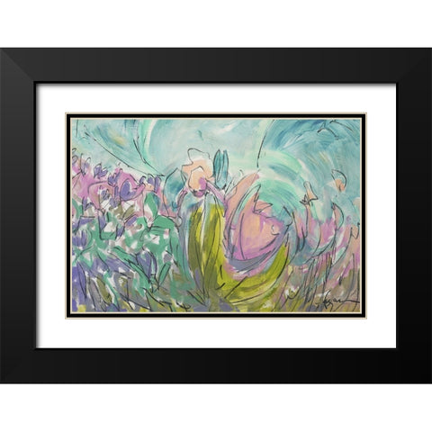 Heart Dance Black Modern Wood Framed Art Print with Double Matting by Fagan, Dorothy