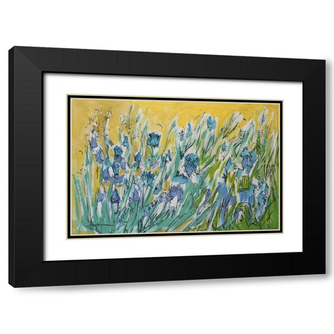 Join Me in the Meadow Black Modern Wood Framed Art Print with Double Matting by Fagan, Dorothy