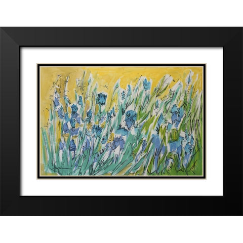 Join Me in the Meadow Black Modern Wood Framed Art Print with Double Matting by Fagan, Dorothy