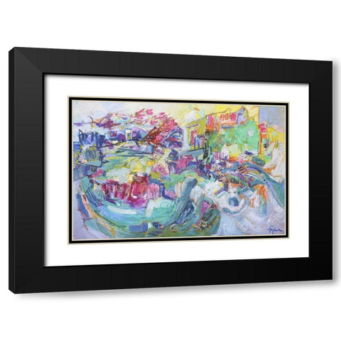 Tango in the Heartland Black Modern Wood Framed Art Print with Double Matting by Fagan, Dorothy