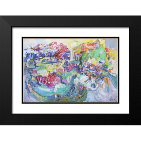 Tango in the Heartland Black Modern Wood Framed Art Print with Double Matting by Fagan, Dorothy