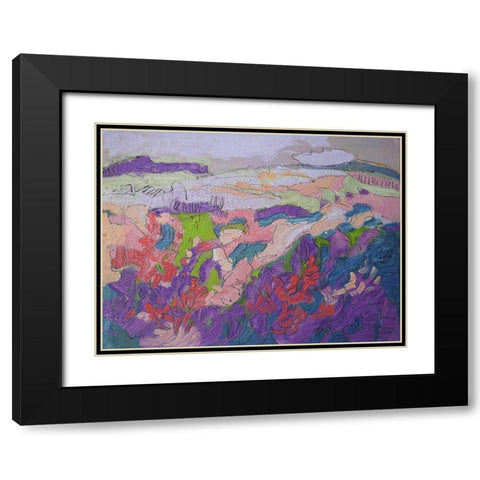 Tributary Black Modern Wood Framed Art Print with Double Matting by Fagan, Dorothy